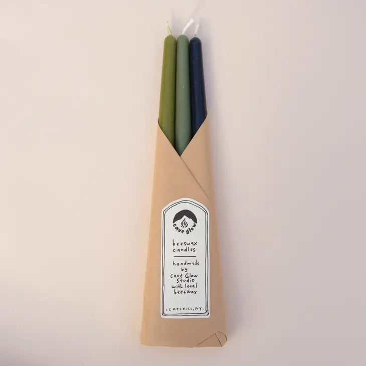 Candles | Dusk Beeswax Taper-Set of 3 | Loomshine