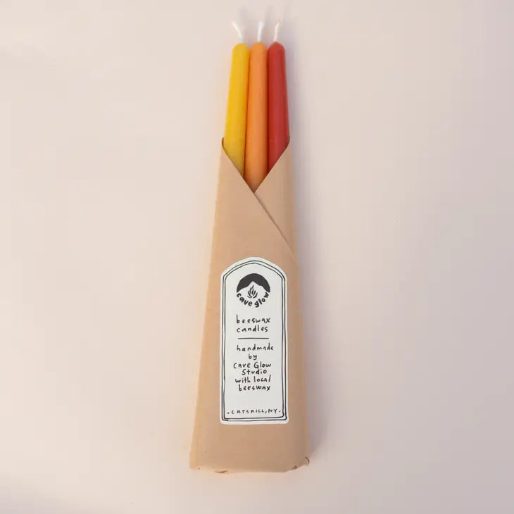Candles | Sunrise Beeswax Taper-Set of 3 | Loomshine
