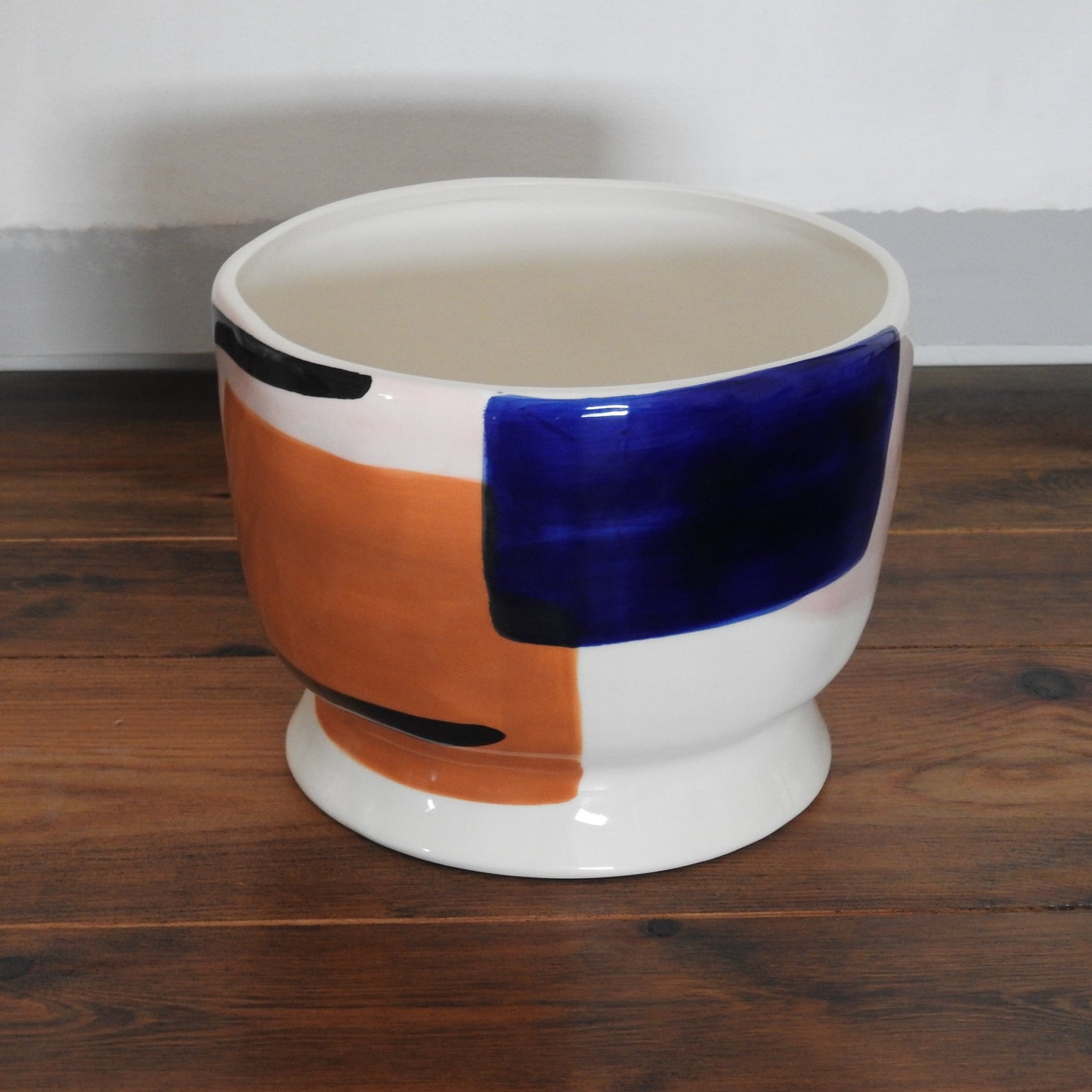 Planter | Porcelain Pot with Abstract Shapes | Loomshine