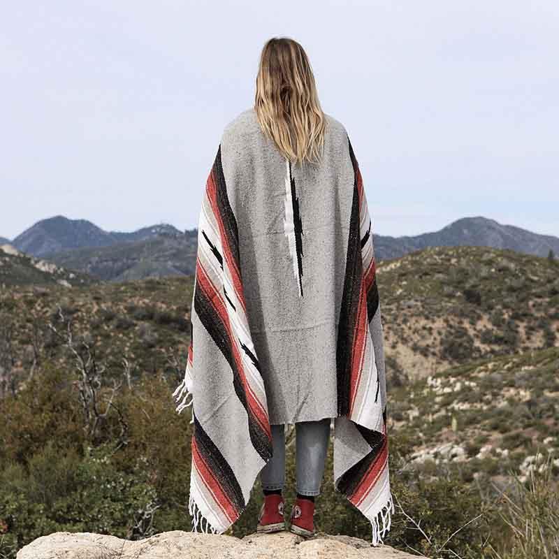 Blanket | Silver Fox - Mexican Baja Multi-Diamond Blanket | Loomshine