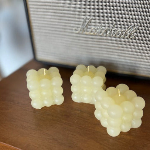 Candles | Geometric Bubble Beeswax Candle | Loomshine