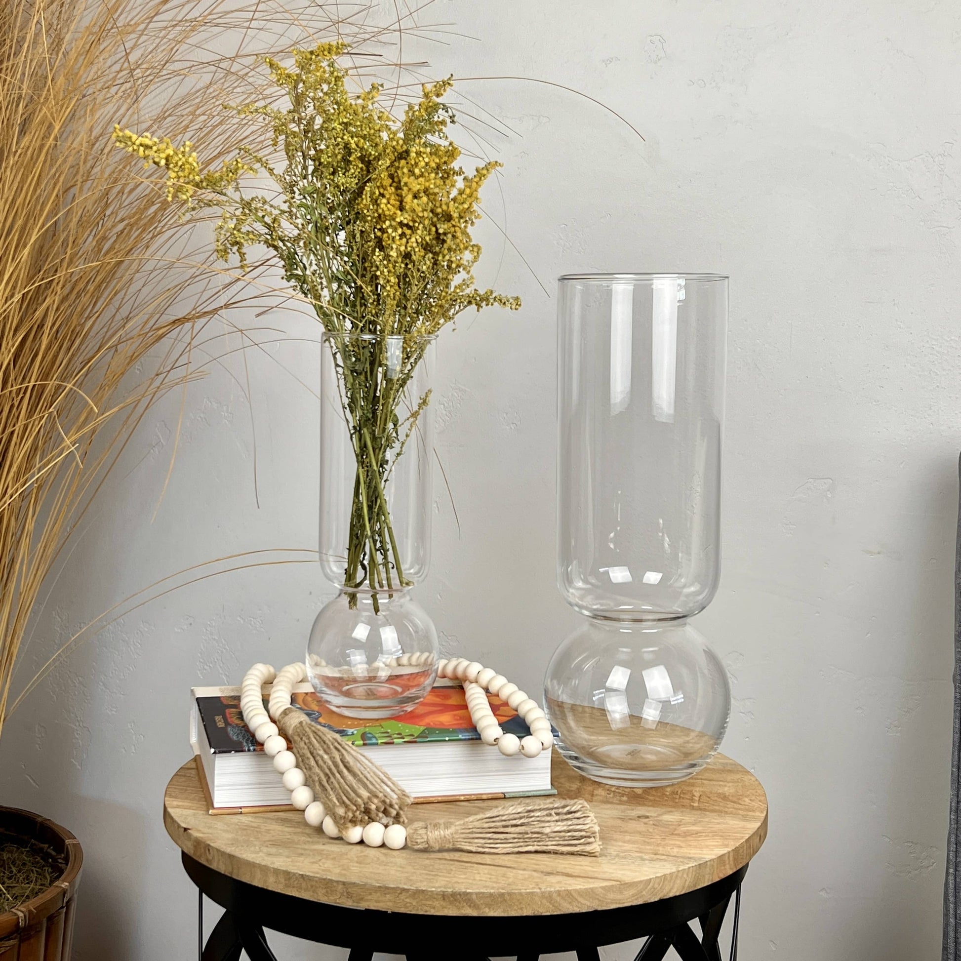 Vases | Footed Bulb Hurricane Vase - Large | Loomshine