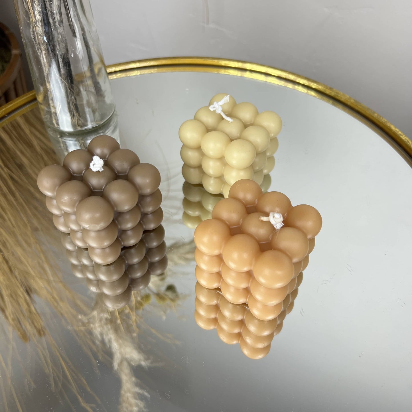 Candles | Geometric Bubble Beeswax Candle | Loomshine