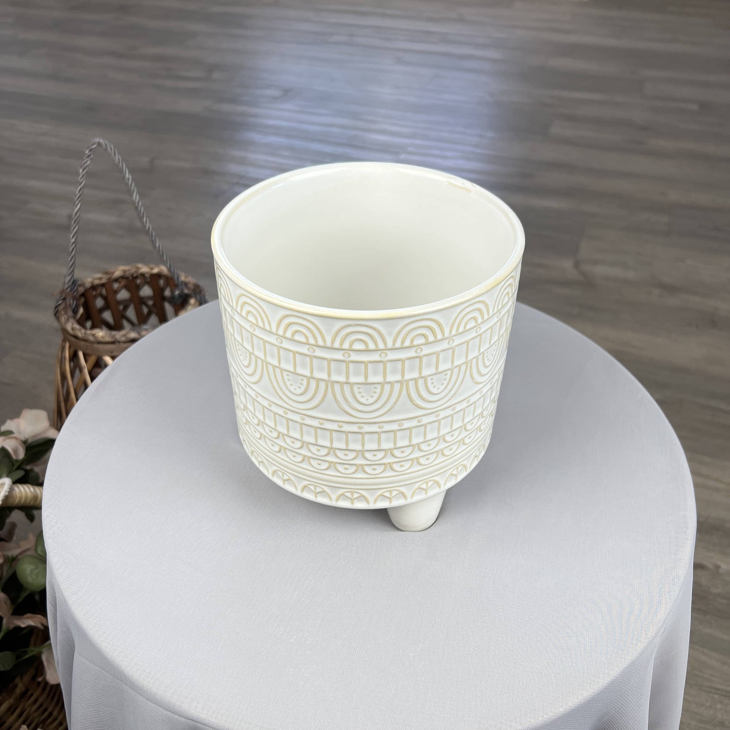 Pots & Planters | Evva - Footed Ceramic Boho Pot | Loomshine