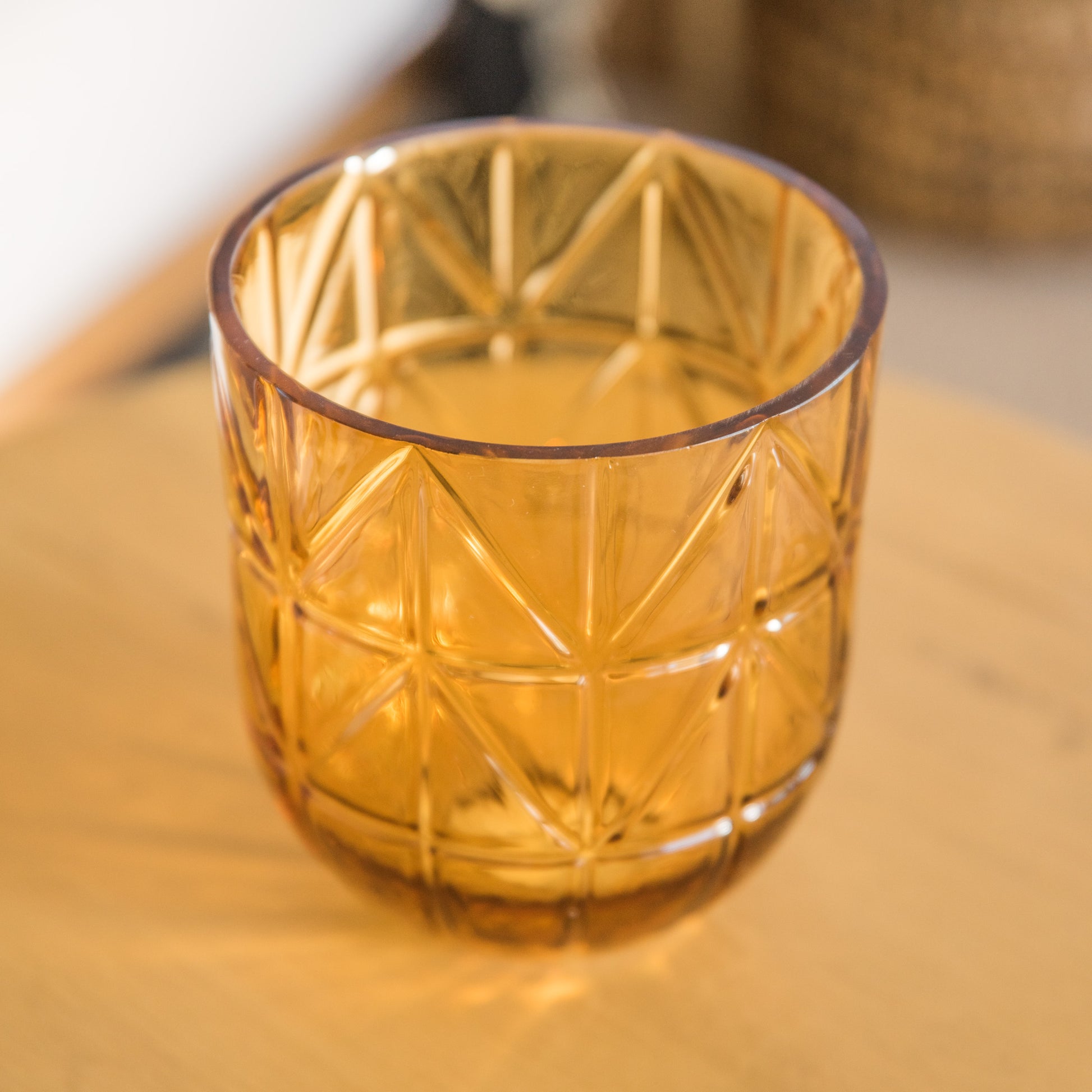 Vase | Kimori - Golden Amber Geo Vase | Loomshine