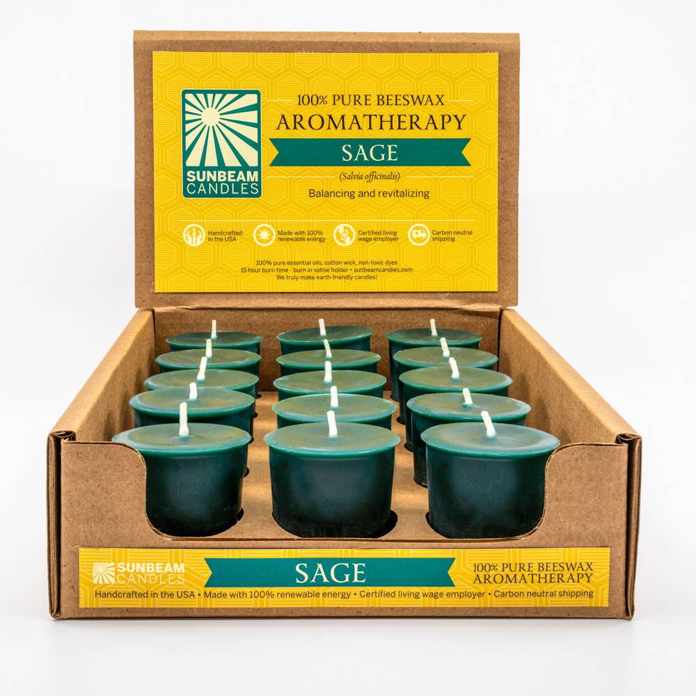 Candles | Sage 100% Beeswax Aroma Candles | Loomshine