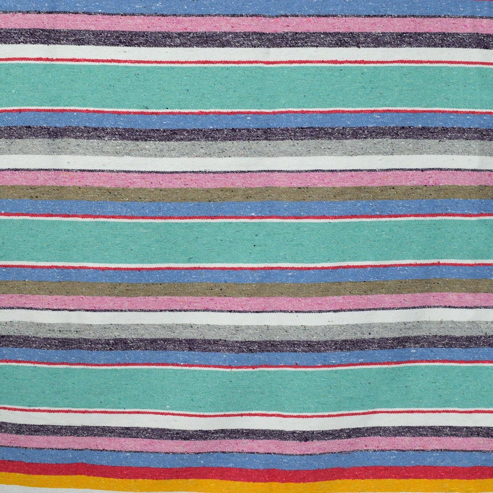 Blanket | Cerceta - Cotton Mexican Serape Blanket | Loomshine