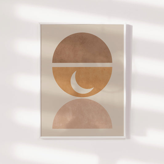 Art Print | Half Circles and Moon Art Print | Loomshine
