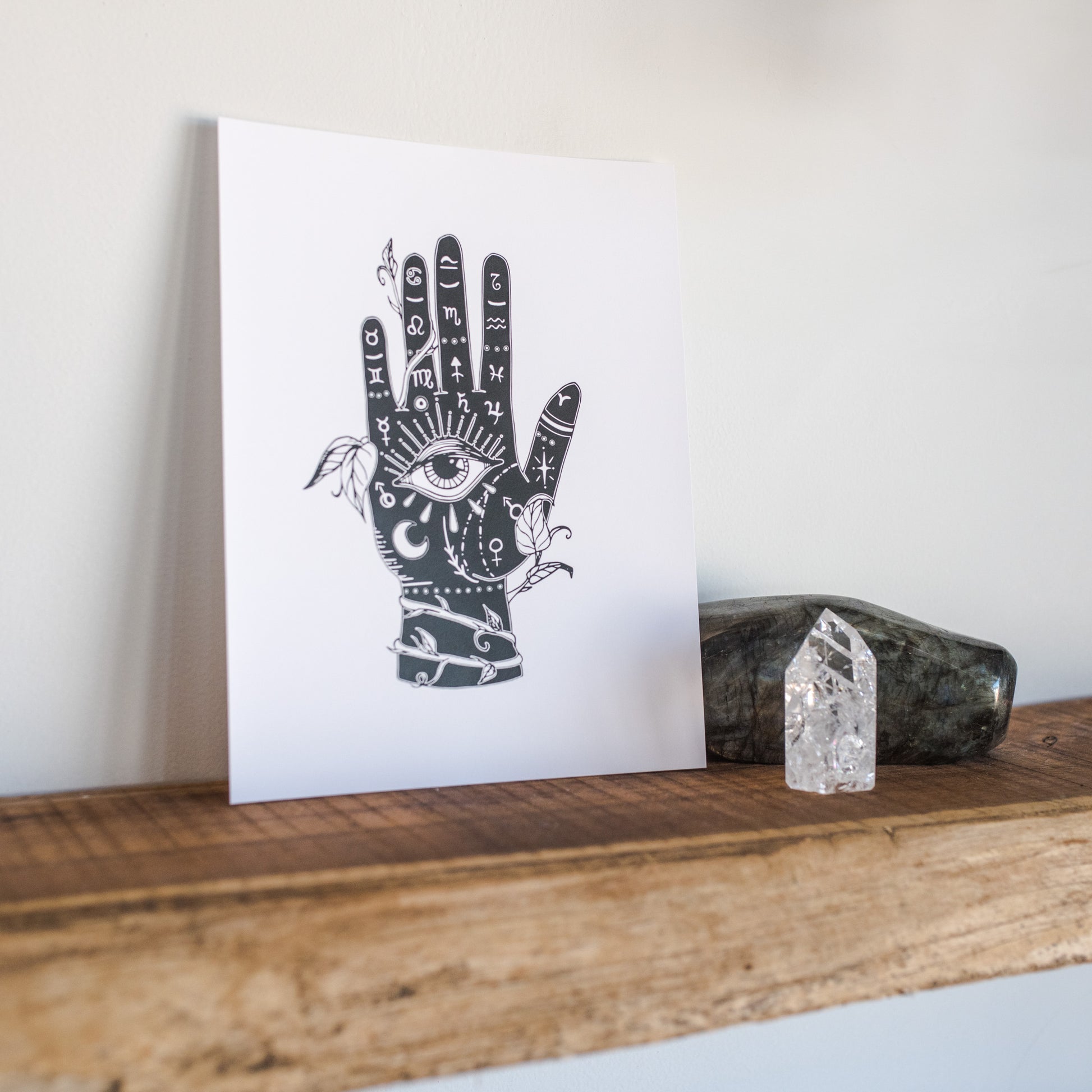 Art Print | Dark Palmistry Hand Art Print | Loomshine