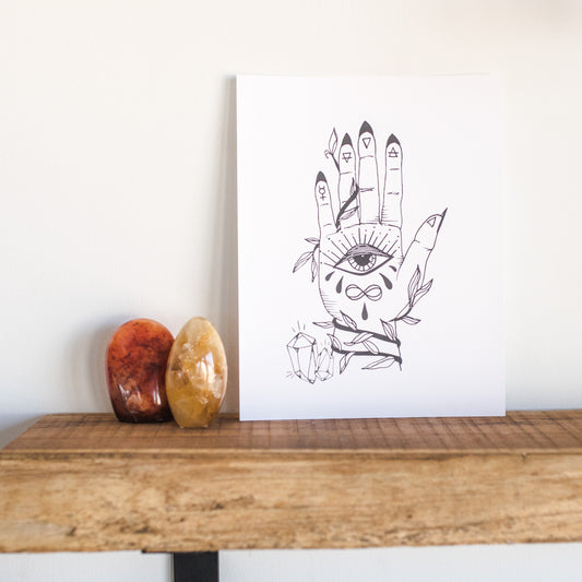 Art Print | Palmistry Mystical Hand Art Print | Loomshine