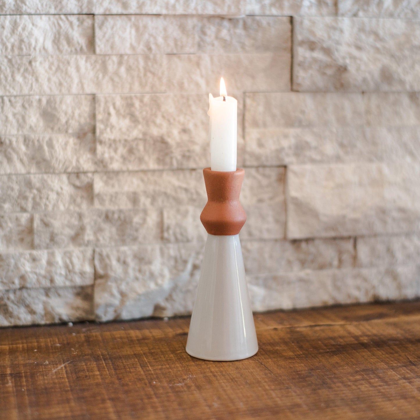 Home Accents | Etta - Ceramic Candlestick Holder | Loomshine